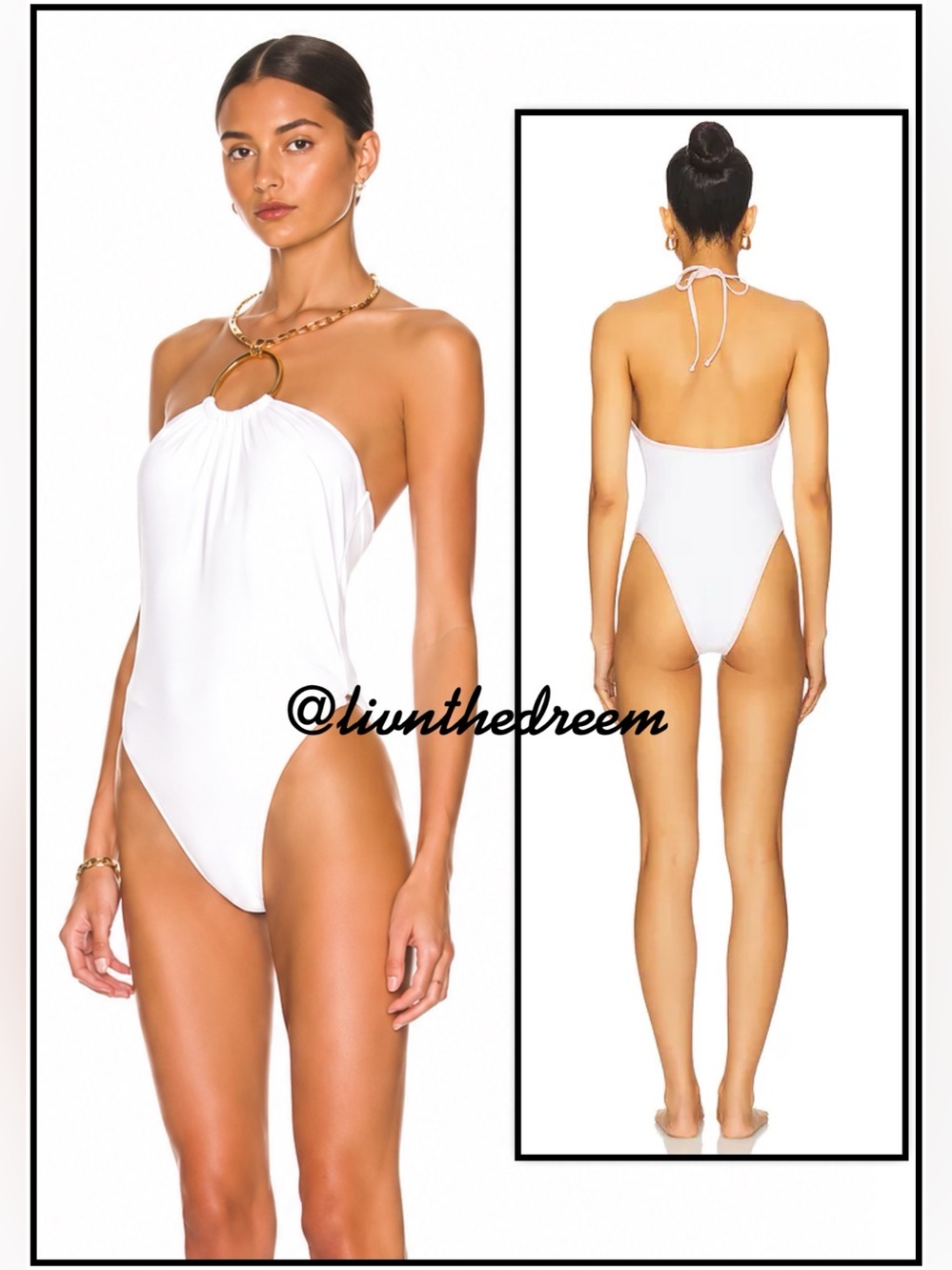 Beach Bunny Jill Collar One Piece swimsuit SZ L
